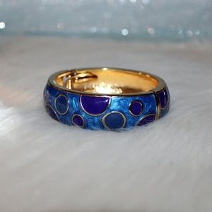 Shades of Blue enamal hinge bracelet